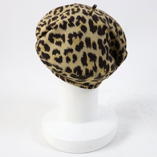 Christian Dior beret 14LEO910I134 Outer: 46% polyester, Outer: 46% cotton, Outer: 8% polyurethane, Lining: 100% cotton, Part: 46% cotton Beige dark brown Women 57 Used Authentic