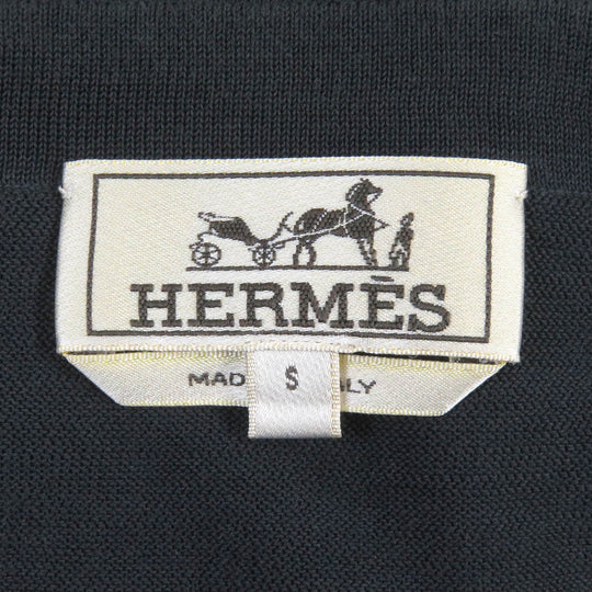 HERMES sweater Main: 100% cotton charcoal mens S Used Authentic