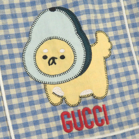 GUCCI Long sleeve shirt 734889 Main: 100% cotton, part: 69% polyester, part: 21% nylon, part: 10% cotton, part: 50% cotton blue mens 42 Used Authentic