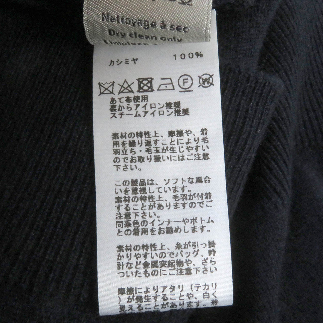 HERMES sweater Main: 100% cashmere Navy mens L Used Authentic