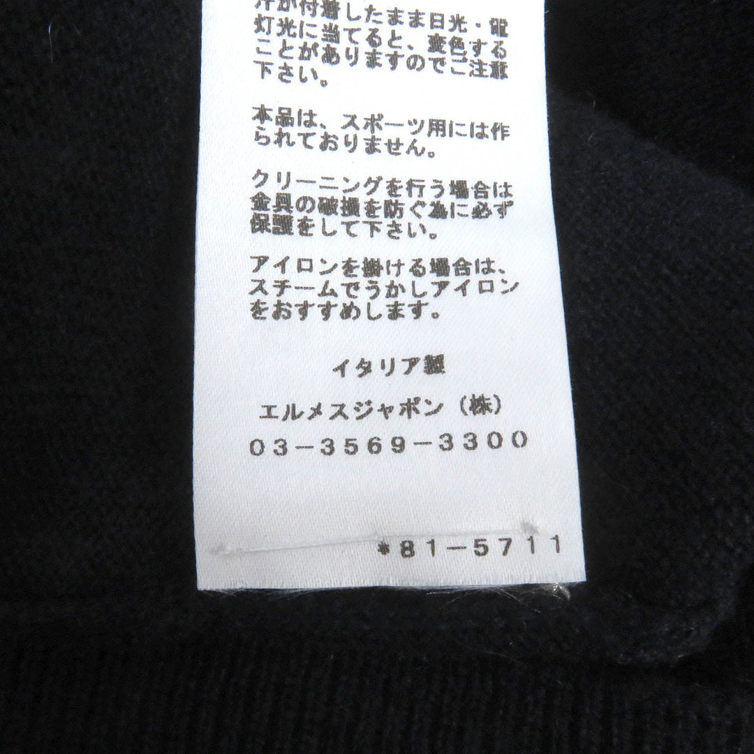 HERMES sweater Main: 100% cashmere Navy mens L Used Authentic