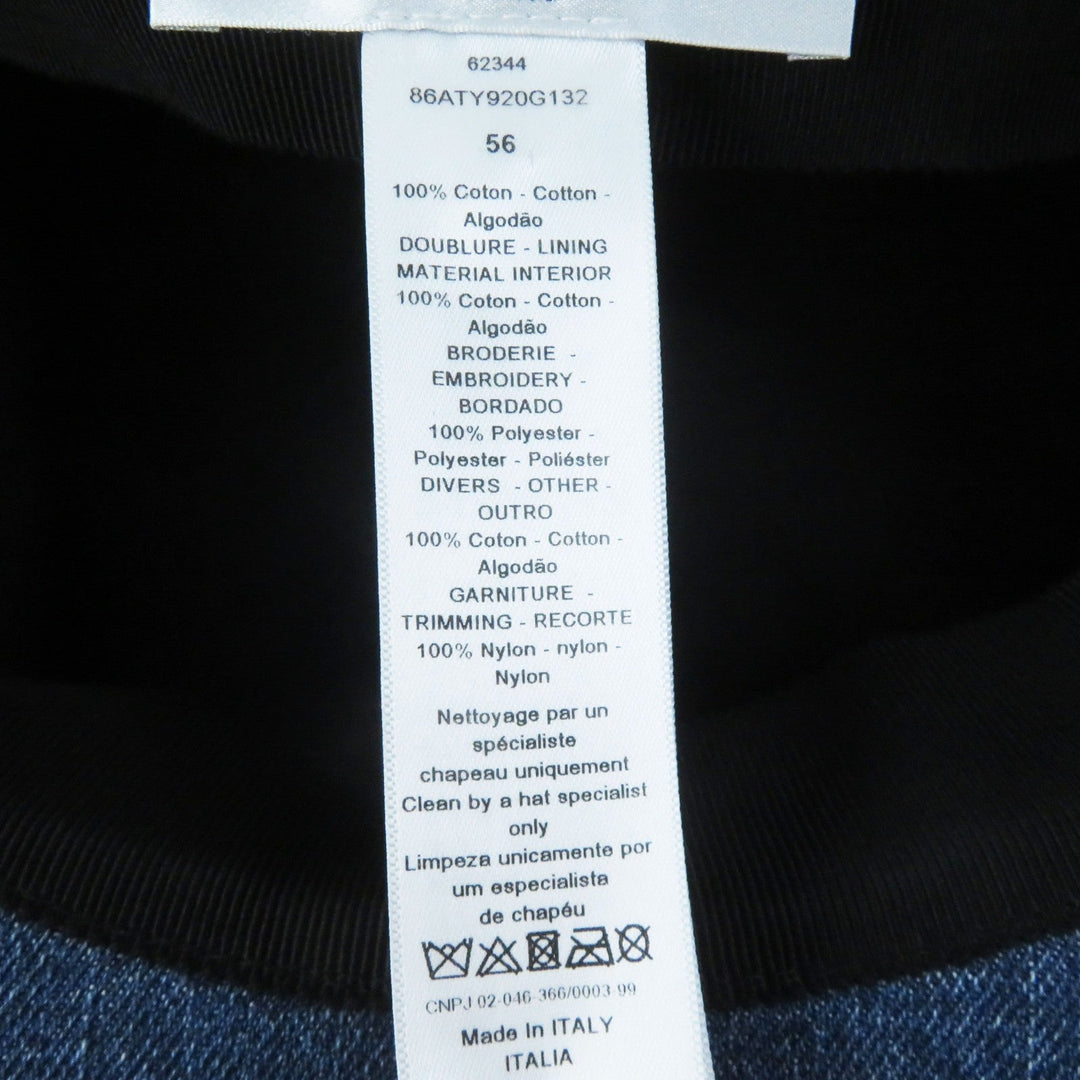 Christian Dior Casquette 86ATY920G132 Outer: 100% cotton, Lining: 100% cotton, Part: 100% polyester, Part: 100% cotton, Part: 100% nylon Indigo blue ARTY Women 56 Used Authentic