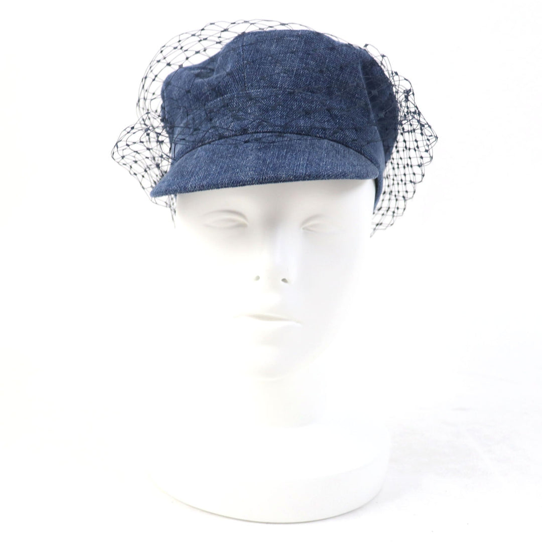 Christian Dior Casquette 86ATY920G132 Outer: 100% cotton, Lining: 100% cotton, Part: 100% polyester, Part: 100% cotton, Part: 100% nylon Indigo blue ARTY Women 56 Used Authentic
