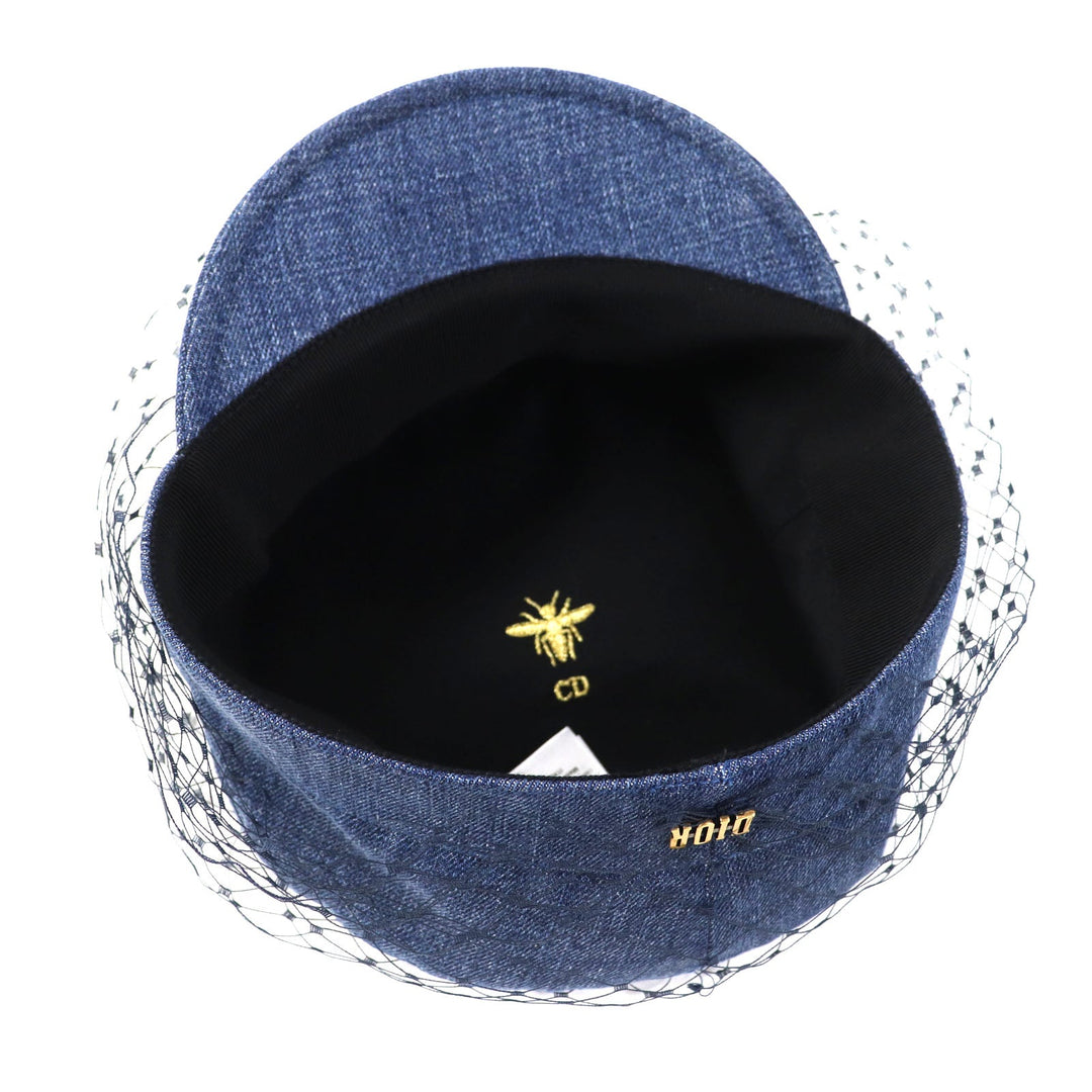 Christian Dior Casquette 86ATY920G132 Outer: 100% cotton, Lining: 100% cotton, Part: 100% polyester, Part: 100% cotton, Part: 100% nylon Indigo blue ARTY Women 56 Used Authentic