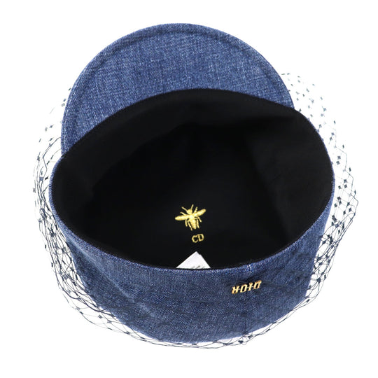 Christian Dior Casquette 86ATY920G132 Outer: 100% cotton, Lining: 100% cotton, Part: 100% polyester, Part: 100% cotton, Part: 100% nylon Indigo blue ARTY Women 56 Used Authentic