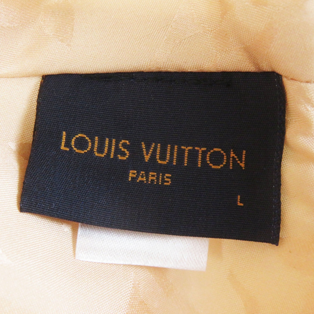 LOUIS VUITTON cap M77538 Outer: 60% cotton, Outer: 40% polyester, Lining: 100% silk, Leather part: cowhide, Leather part: sheepskin white Women L Used Authentic