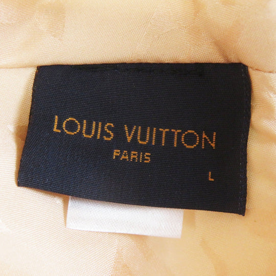 LOUIS VUITTON cap M77538 Outer: 60% cotton, Outer: 40% polyester, Lining: 100% silk, Leather part: cowhide, Leather part: sheepskin white Women L Used Authentic