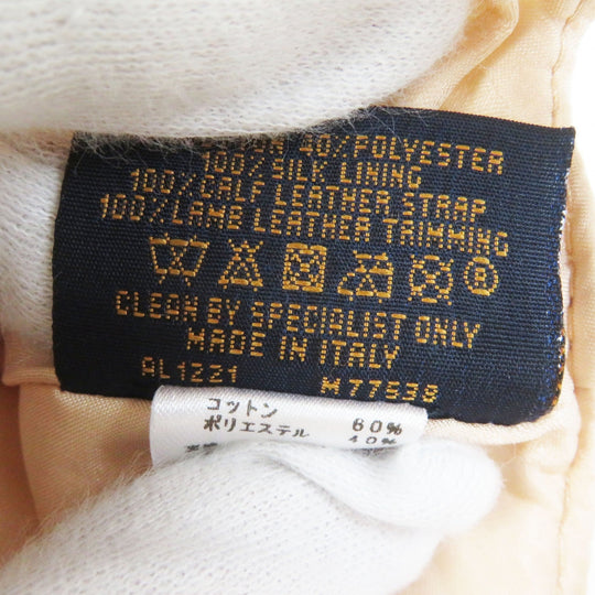 LOUIS VUITTON cap M77538 Outer: 60% cotton, Outer: 40% polyester, Lining: 100% silk, Leather part: cowhide, Leather part: sheepskin white Women L Used Authentic