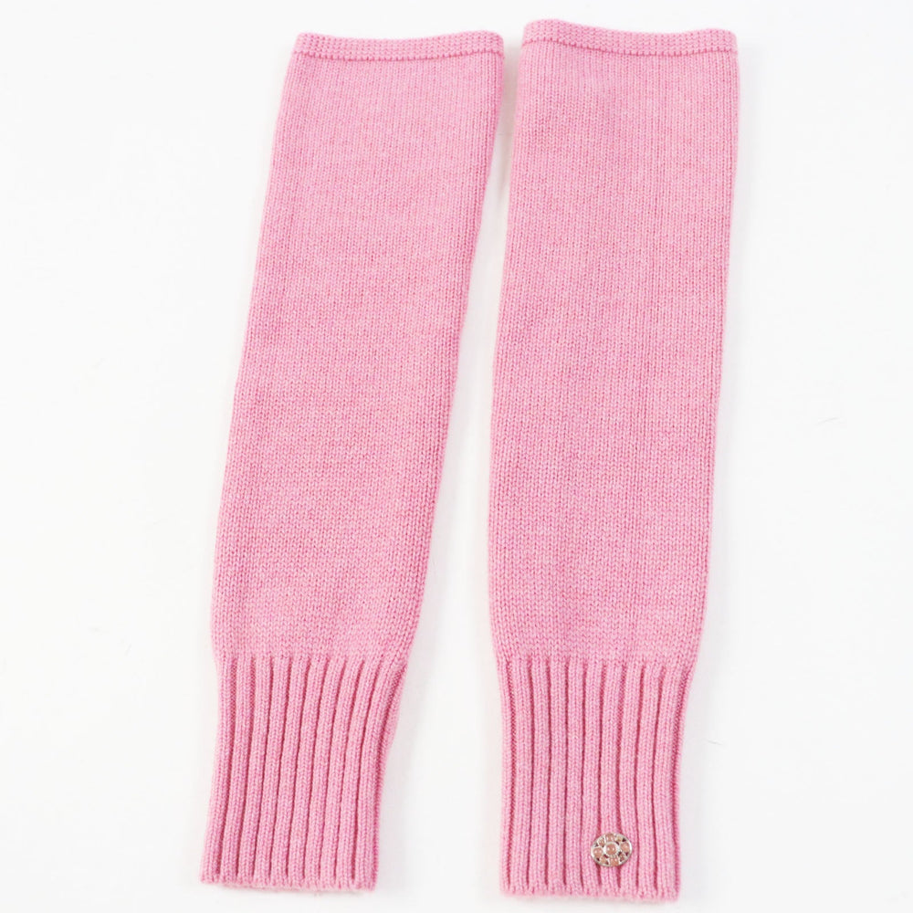 CHANEL gloves P55392 Main: 100% cashmere pink Women M Used Authentic