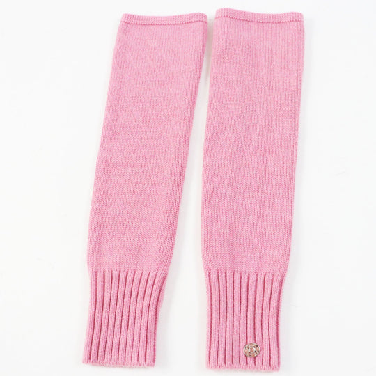 CHANEL gloves P55392 Main: 100% cashmere pink Women M Used Authentic