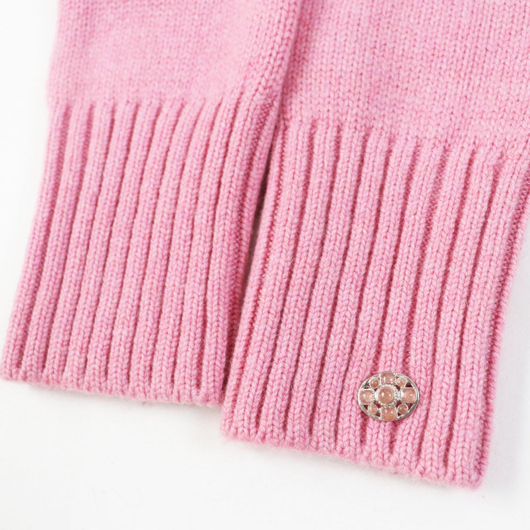 CHANEL gloves P55392 Main: 100% cashmere pink Women M Used Authentic