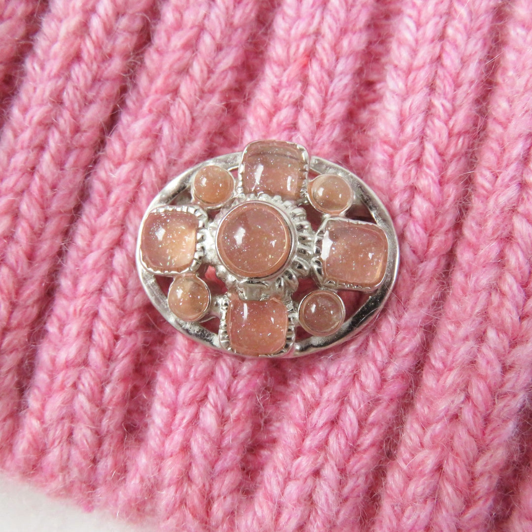 CHANEL gloves P55392 Main: 100% cashmere pink Women M Used Authentic