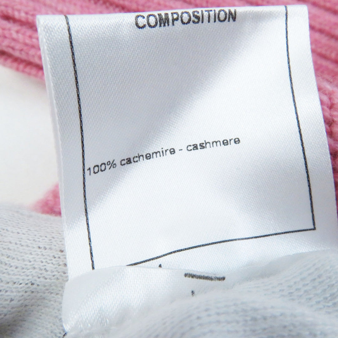 CHANEL gloves P55392 Main: 100% cashmere pink Women M Used Authentic