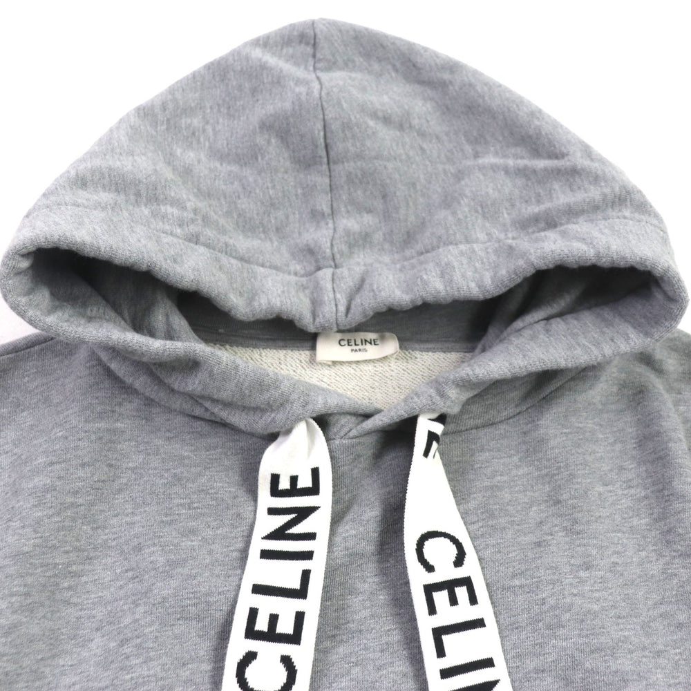 CELINE Hoodie 2Y468670Q Main: 100% cotton, part: 96% cotton, part: 4% polyurethane gray mens M Used Authentic