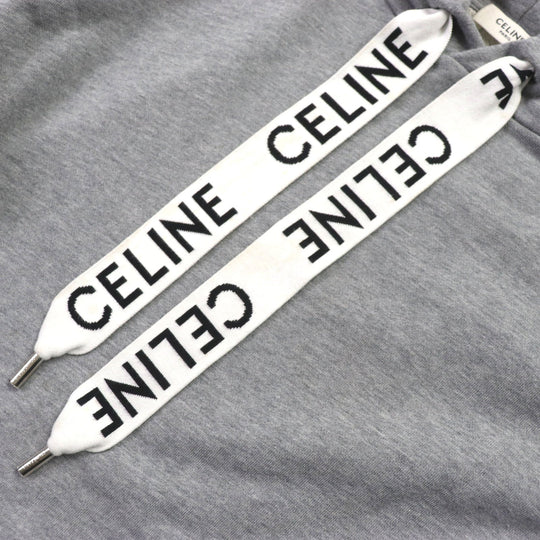 CELINE Hoodie 2Y468670Q Main: 100% cotton, part: 96% cotton, part: 4% polyurethane gray mens M Used Authentic