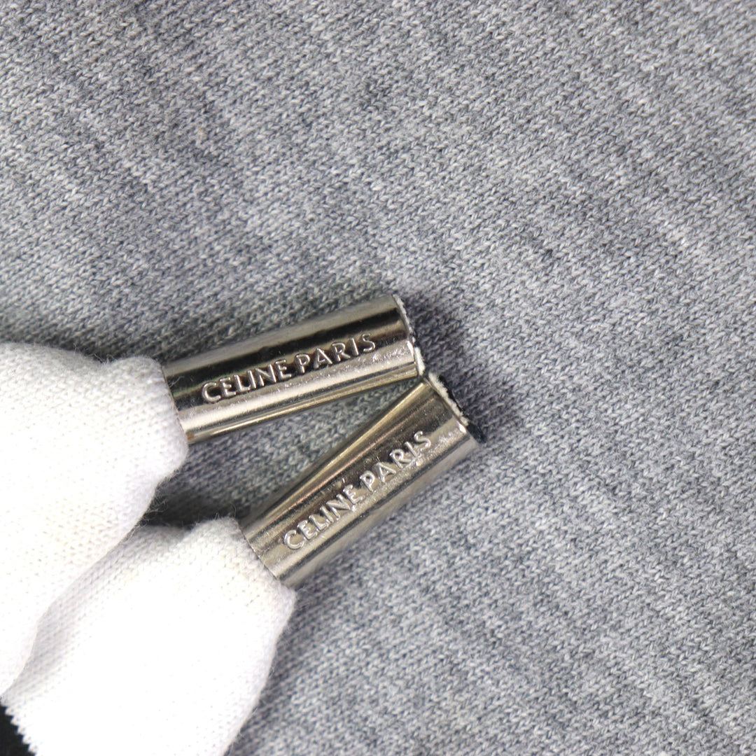 CELINE Hoodie 2Y468670Q Main: 100% cotton, part: 96% cotton, part: 4% polyurethane gray mens M Used Authentic