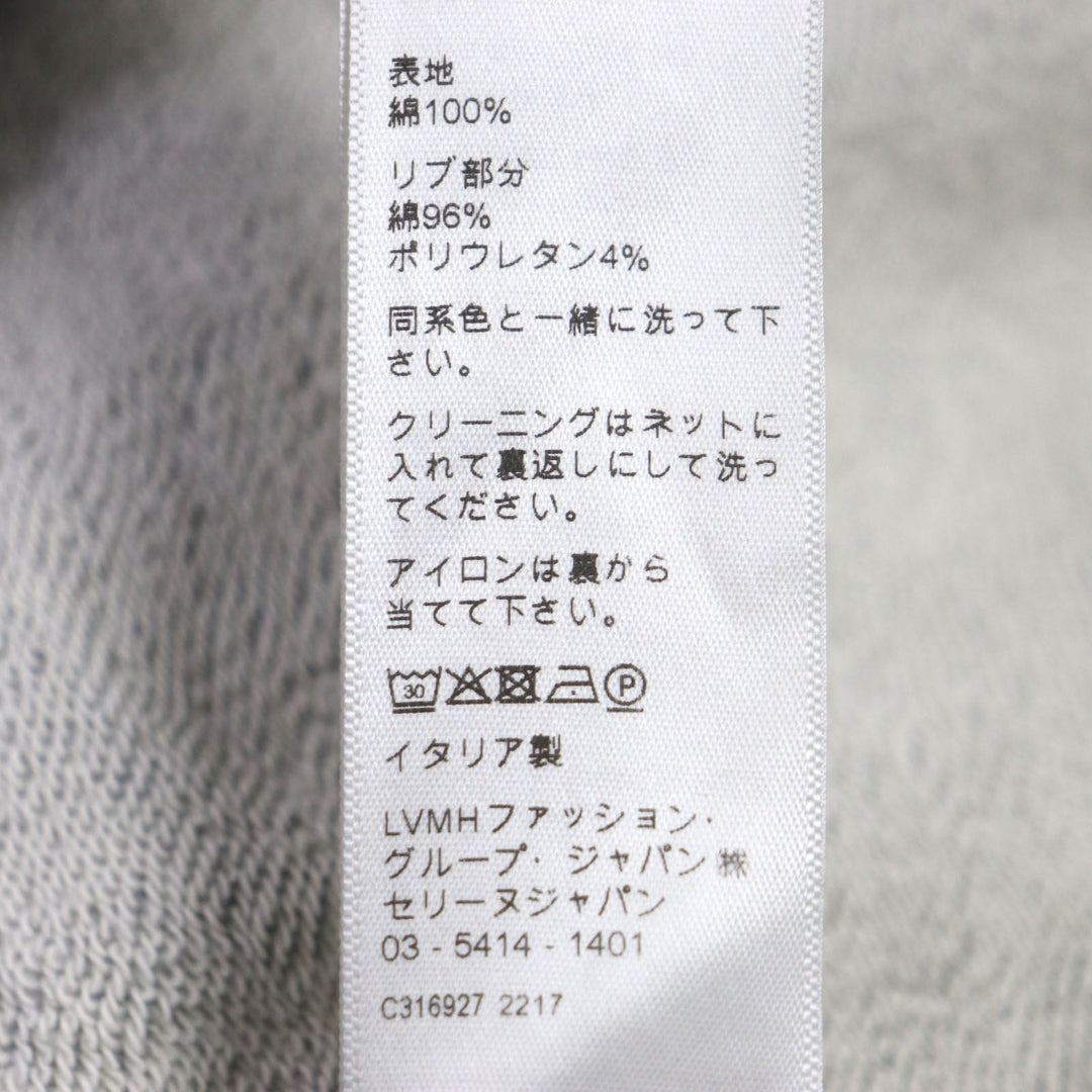 CELINE Hoodie 2Y468670Q Main: 100% cotton, part: 96% cotton, part: 4% polyurethane gray mens M Used Authentic