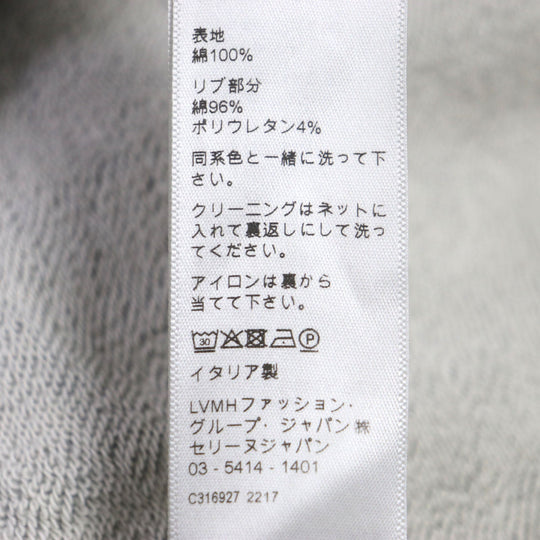 CELINE Hoodie 2Y468670Q Main: 100% cotton, part: 96% cotton, part: 4% polyurethane gray mens M Used Authentic