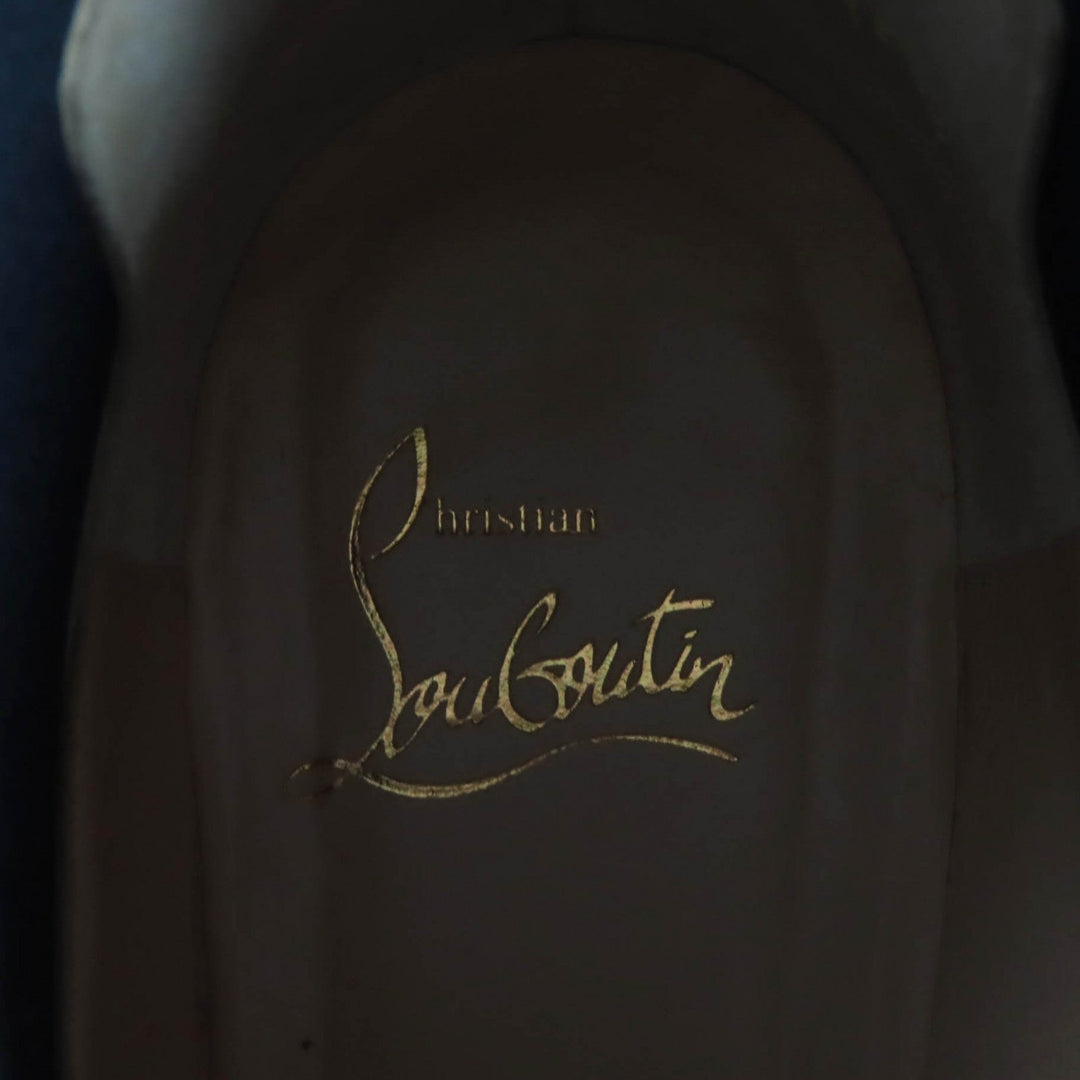 Christian Louboutin short boots 3191020 Main: Suede leather Navy STUDY 55 Women 36.5 Used Authentic