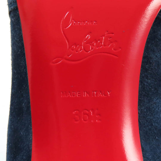 Christian Louboutin short boots 3191020 Main: Suede leather Navy STUDY 55 Women 36.5 Used Authentic