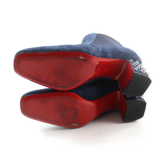 Christian Louboutin short boots 3191020 Main: Suede leather Navy STUDY 55 Women 36.5 Used Authentic