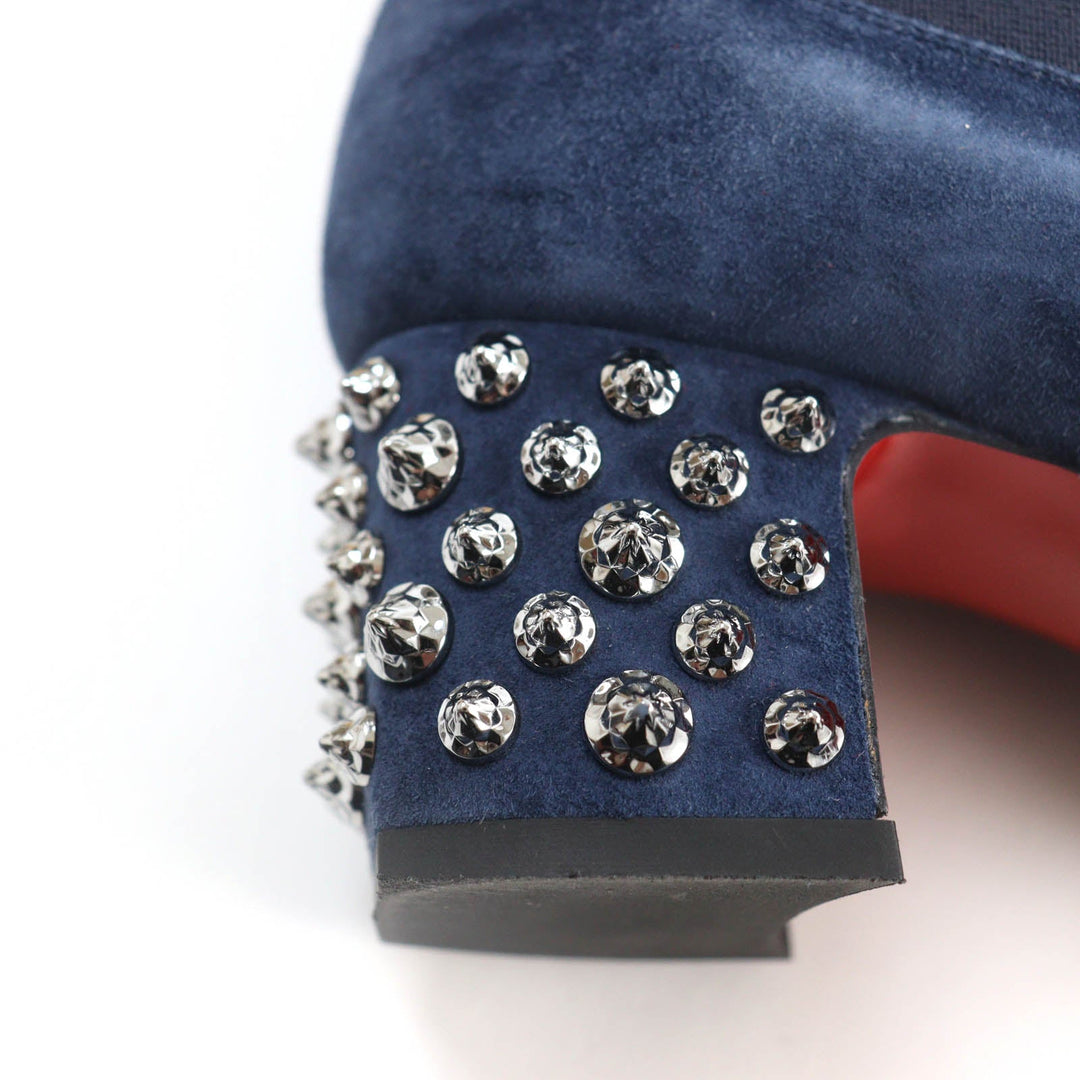 Christian Louboutin short boots 3191020 Main: Suede leather Navy STUDY 55 Women 36.5 Used Authentic