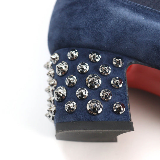 Christian Louboutin short boots 3191020 Main: Suede leather Navy STUDY 55 Women 36.5 Used Authentic
