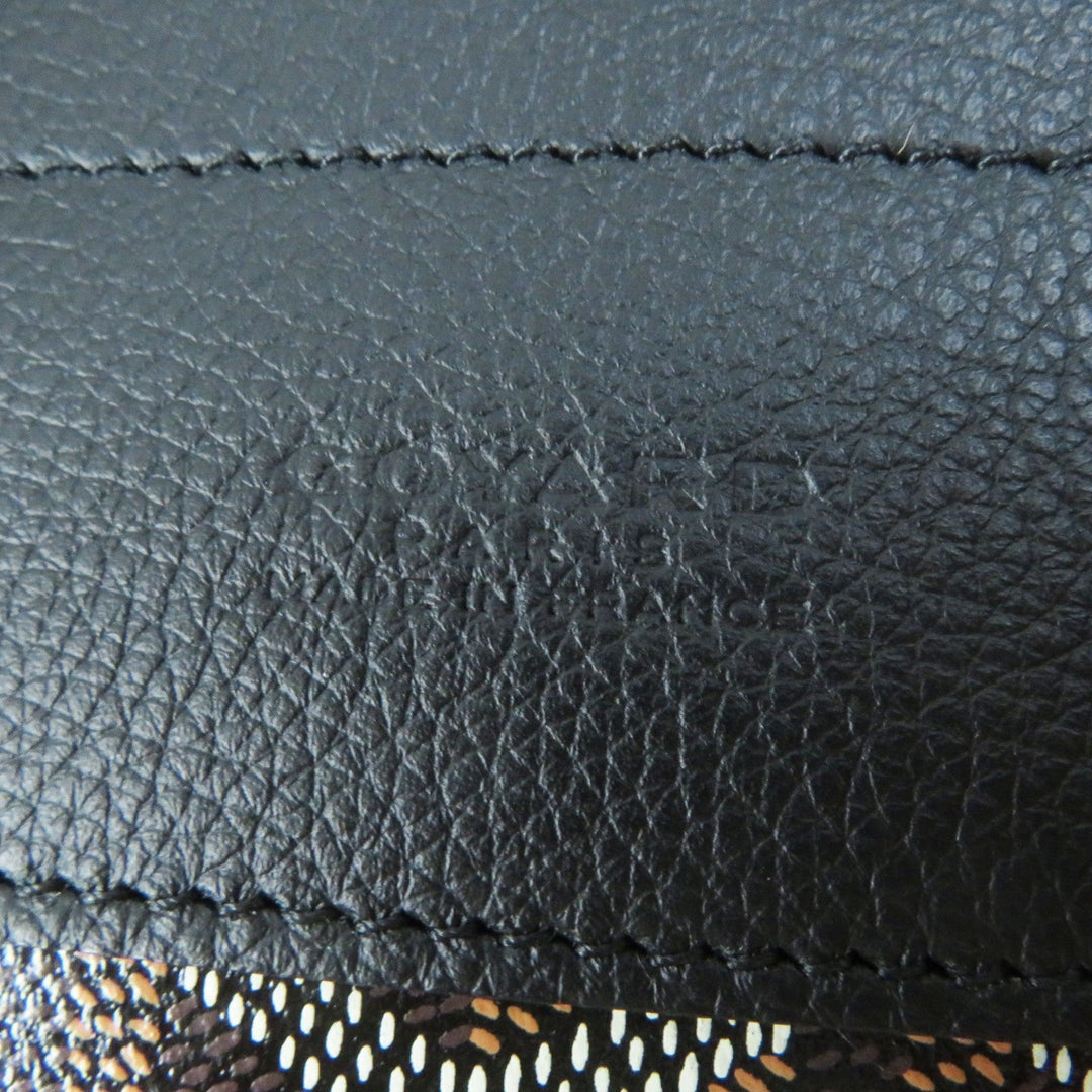 GOYARD Backpack Main: Leather, Goyardine canvas Black brown Alpin Mini Women Used Authentic