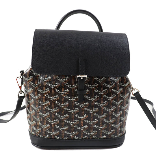 GOYARD Backpack Main: Leather, Goyardine canvas Black brown Alpin Mini Women Used Authentic