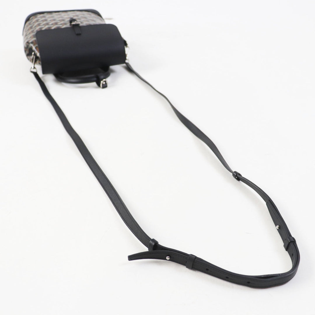 GOYARD Backpack Main: Leather, Goyardine canvas Black brown Alpin Mini Women Used Authentic