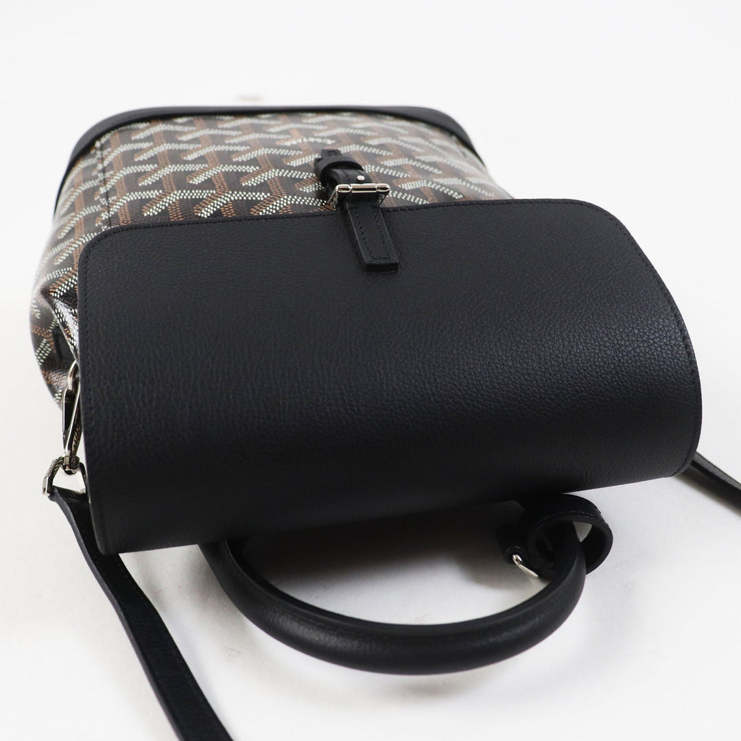 GOYARD Backpack Main: Leather, Goyardine canvas Black brown Alpin Mini Women Used Authentic