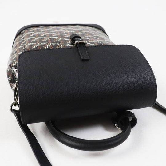 GOYARD Backpack Main: Leather, Goyardine canvas Black brown Alpin Mini Women Used Authentic