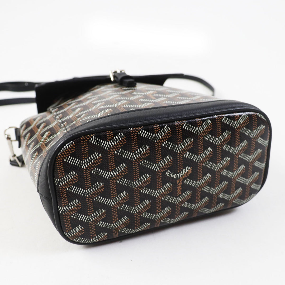 GOYARD Backpack Main: Leather, Goyardine canvas Black brown Alpin Mini Women Used Authentic