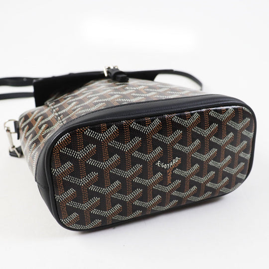 GOYARD Backpack Main: Leather, Goyardine canvas Black brown Alpin Mini Women Used Authentic