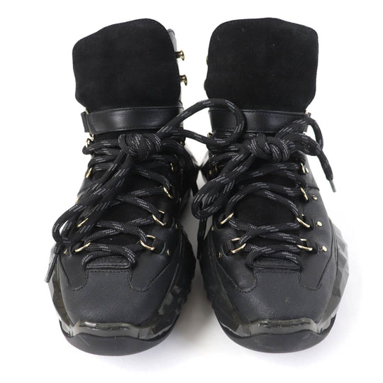 JIMMY CHOO High cut sneakers Main: Leather black DIAMOND HIKE Women 36 Used Authentic