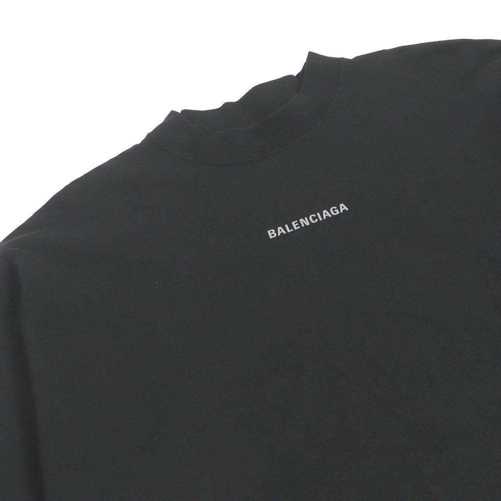 BALENCIAGA Short sleeve T-shirt 764235 cotton black mens S Used Authentic