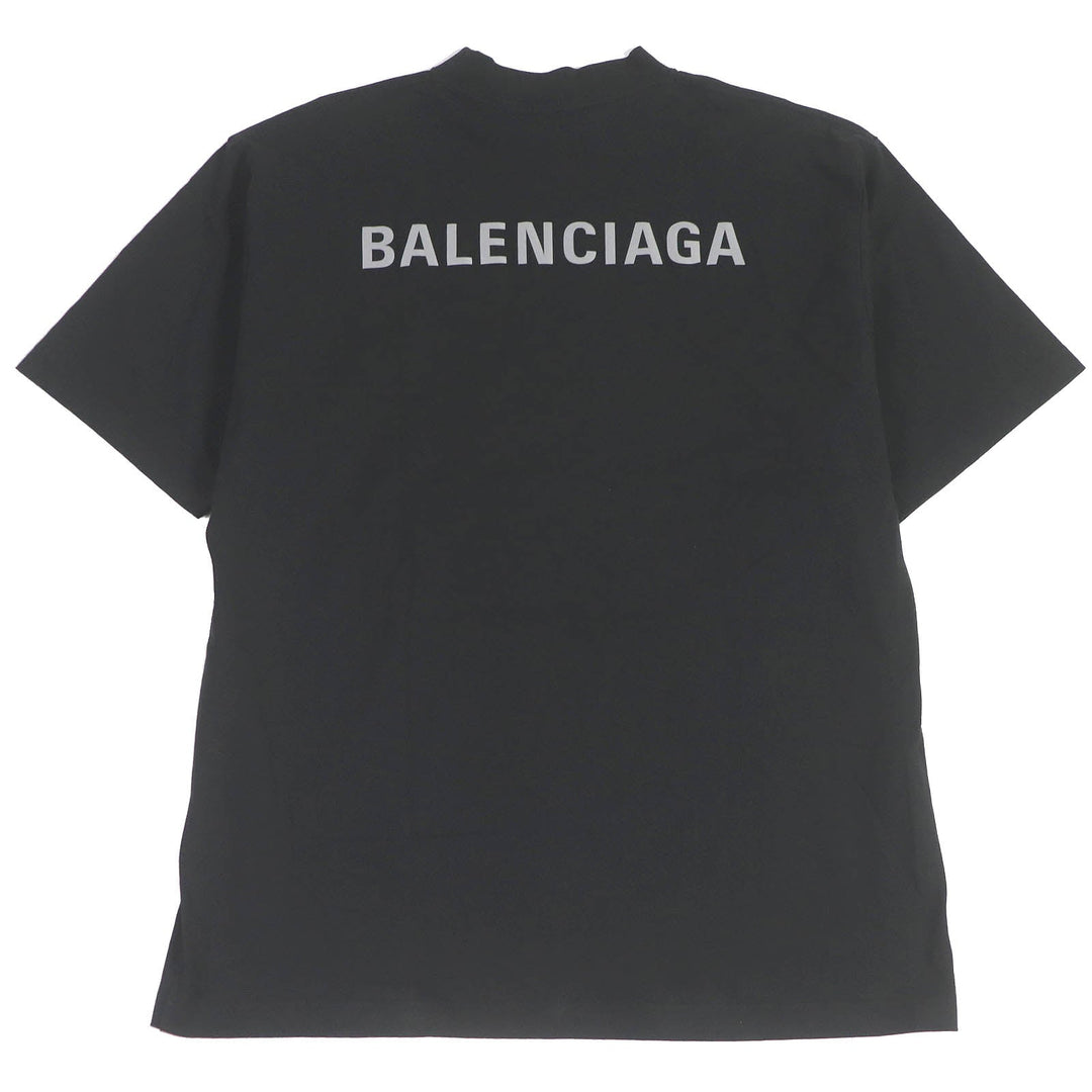 BALENCIAGA Short sleeve T-shirt 764235 cotton black mens S Used Authentic
