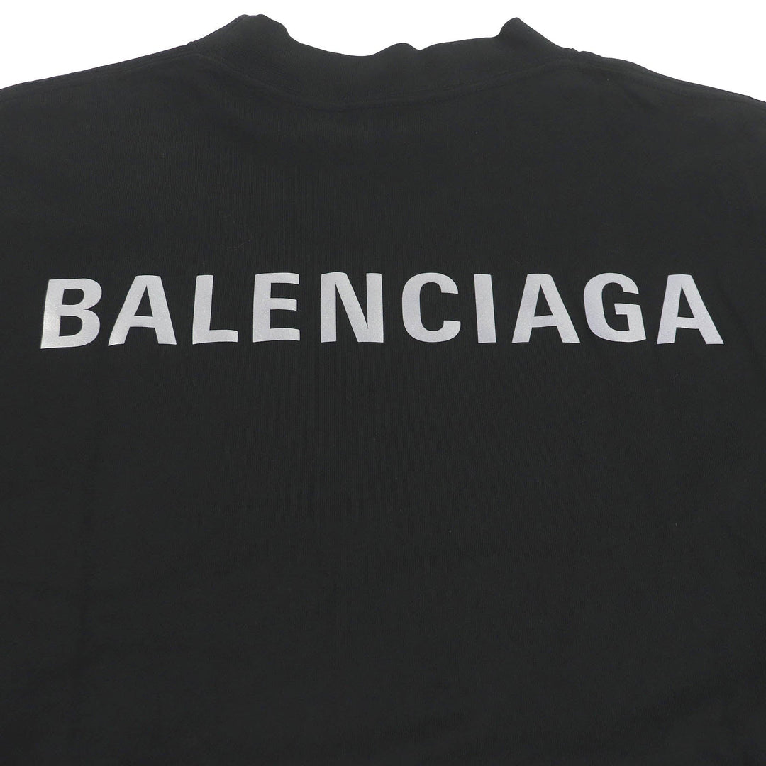 BALENCIAGA Short sleeve T-shirt 764235 cotton black mens S Used Authentic