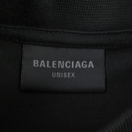 BALENCIAGA Short sleeve T-shirt 764235 cotton black mens S Used Authentic