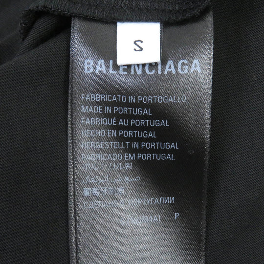 BALENCIAGA Short sleeve T-shirt 764235 cotton black mens S Used Authentic