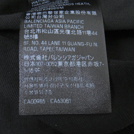 BALENCIAGA Short sleeve T-shirt 764235 cotton black mens S Used Authentic