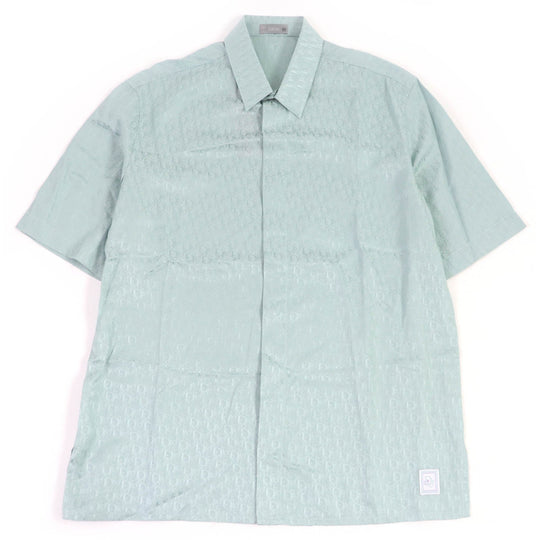 Dior HOMME Short sleeve shirt 193C545H5231 Main: 52% silk, Main: 48% cotton Light blue ERL mens 39 Used Authentic