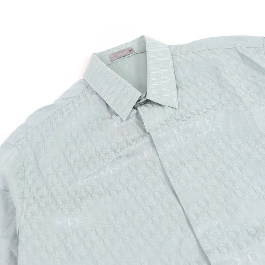 Dior HOMME Short sleeve shirt 193C545H5231 Main: 52% silk, Main: 48% cotton Light blue ERL mens 39 Used Authentic