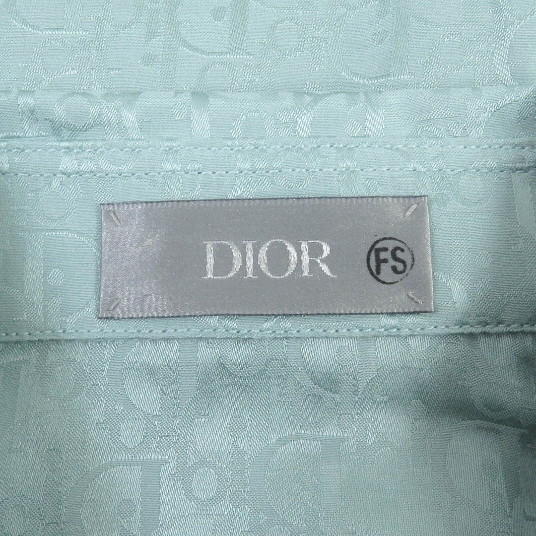 Dior HOMME Short sleeve shirt 193C545H5231 Main: 52% silk, Main: 48% cotton Light blue ERL mens 39 Used Authentic
