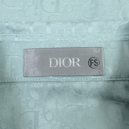 Dior HOMME Short sleeve shirt 193C545H5231 Main: 52% silk, Main: 48% cotton Light blue ERL mens 39 Used Authentic