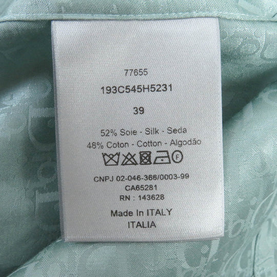 Dior HOMME Short sleeve shirt 193C545H5231 Main: 52% silk, Main: 48% cotton Light blue ERL mens 39 Used Authentic