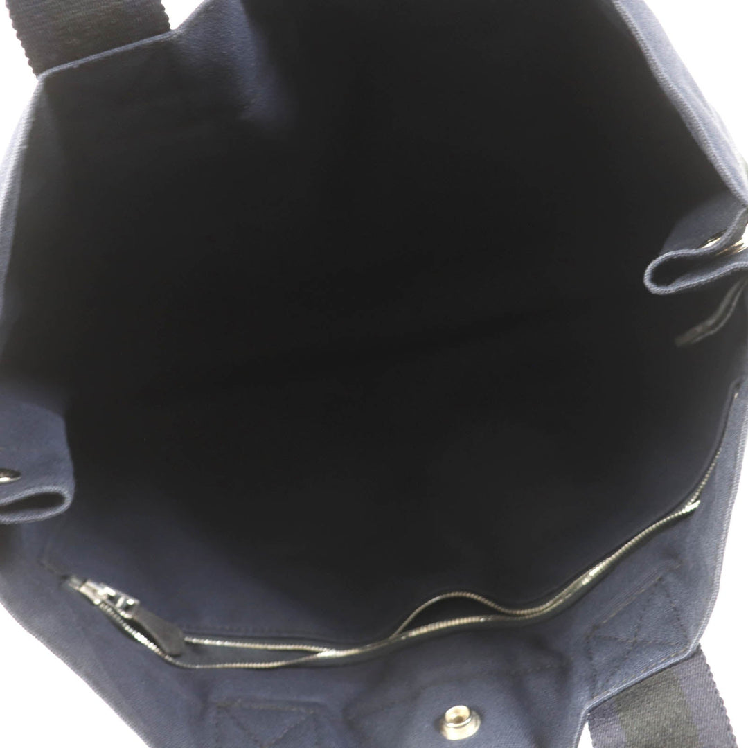 HERMES Tote Bag Main: Cotton Navy Fool Toe MM Women Used Authentic