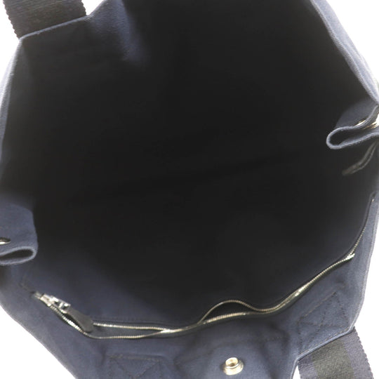 HERMES Tote Bag Main: Cotton Navy Fool Toe MM Women Used Authentic