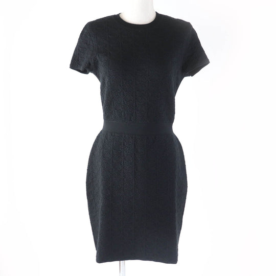 HERMES one piece 3E2500DC Main: 41% cashmere, 41% silk, 9% polypropylene, 8% nylon, 1% polyurethane, 1% polyurethane (partial): 45% cashmere, 45% silk, 9% nylon, 1% polyurethane black Women 40 Used Authentic