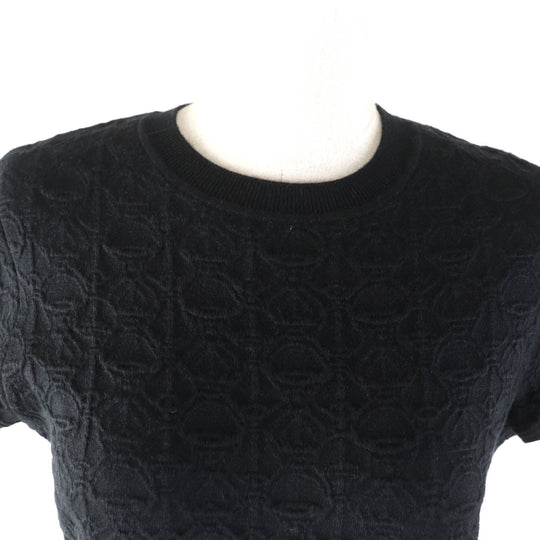 HERMES one piece 3E2500DC Main: 41% cashmere, 41% silk, 9% polypropylene, 8% nylon, 1% polyurethane, 1% polyurethane (partial): 45% cashmere, 45% silk, 9% nylon, 1% polyurethane black Women 40 Used Authentic